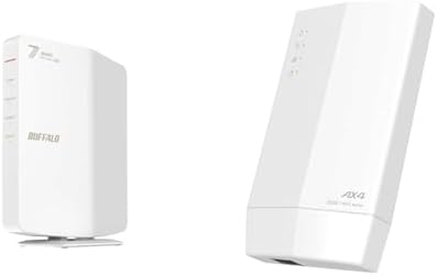 【ポイント2倍】 【クーポン付】 バッファロー WiFi ルーター 無線 LAN Wi-Fi 7 11be デュアルバンド 2882+688Mbps WSR3600BE4P/NWH + WiFi 無線LAN 中継機 Wi-Fi 6 11ax AX3000 2401+573Mbps WPS EasyMesh 薄型 コンセント直挿し 内蔵アンテナ WEX-3000AX4/N