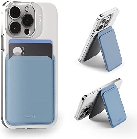 【ポイント2倍】 【クーポン付】 マグネット カードケース MagSafe対応 スマホスタンド iPhone 14/iPhone 13/iPhone 12シリーズ兼用 カードウィンドウ付き 卓上 カード収納 オシャレ (ウェンディブルー)