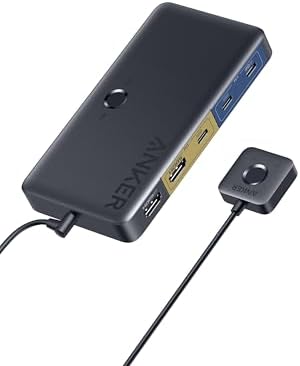 【ポイント2倍】 【クーポン付】 KVM Switch (4K, For デスクトップPC & ノートPC) 11-in-1 切替器100W USB PD対応 4K USB-Cポート USB-Aポート搭載 ワンクリックで2台のPCを簡単切替