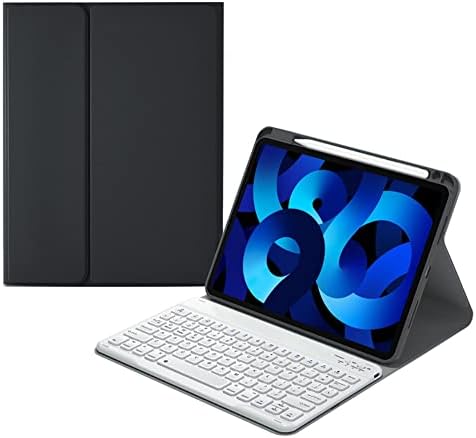 【ポイント2倍】 【クーポン付】 iPad 第6世代 第5世代 iPadAir2 キーボード ケース アップルペンシル収納 球状くぼみ 入力しやすい iPad 6 9.7 キーボード付き カバー 分離式 マグネット Bluetooth キーボード (iPad5/iPad6/Air2, 黒+白) 4,721円