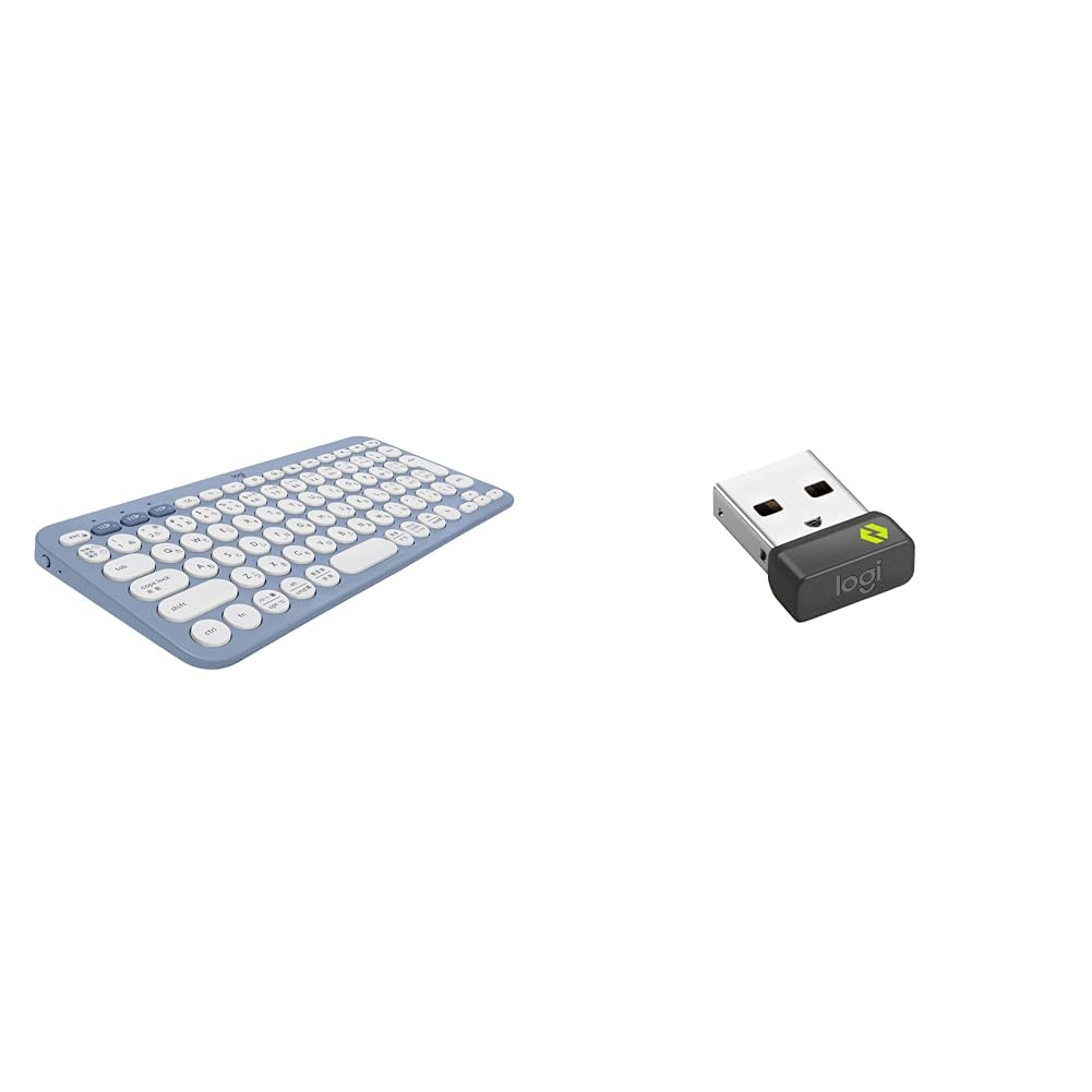 【尖んがり2倍】 【引き換え証付】 セットロジクール 無線電話鍵盤  K380sBL 415g  鍵盤 Easy-Switch 日本語割りつける 蓄電池生存期間36ケ月 K380s 青色 国内置き目品 + 受信システム LBUSB1 黒いこと