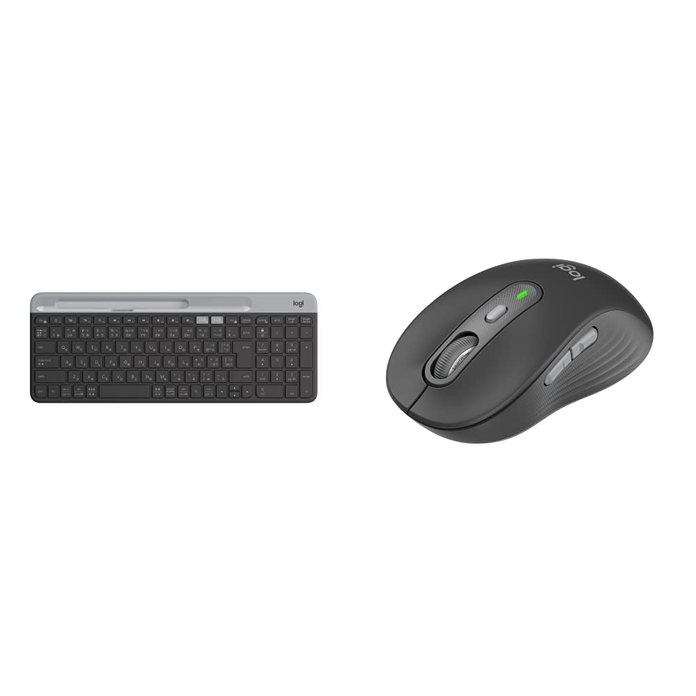 【ポイント2倍】 【クーポン付】 セットロジクール 静音 Bluetooth ワイヤレスキーボード K580GR グラファイト 超薄型 無線 K580 & Signature M750MGR ワイヤレスマウス 静音 無線スクロールホイール 無線マウス 静音マウス M750｜モデラート ガジェットショップ