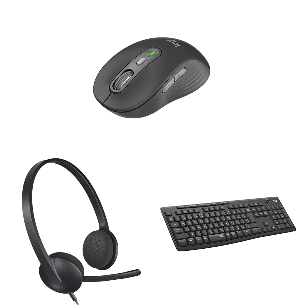 【ポイント2倍】 【クーポン付】 セットLogicool Signature M750MGR M750 国内正規品 + ヘッドセット H340r 国内正規品 + ワイヤレスキーボード K295GP K295 国内正規品