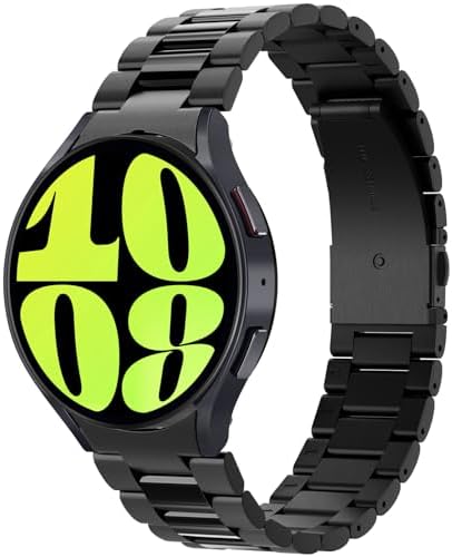 【尖んがり2倍】 【引き換え証付】 Spigen Galaxy Watch 6 44粍 ダンス楽隊 ステンレス鋼製 Galaxy Watch 6 44粍 しろがね色 合わせる可 合わせる物の具付き添い人 取り替えっこ胴締め チェーン店 金属元素 3連 胴締め 今めかしい 今めかしい・填まるAMP06499 (黒いこと)