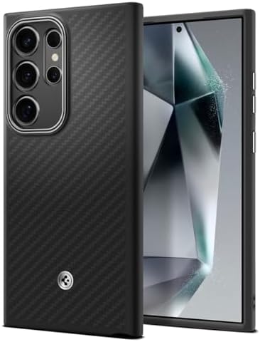 【ポイント2倍】 【クーポン付】 Spigen Galaxy S24 Ultra ケース 耐衝撃 米軍MIL規格取得 SC-52E | SCG26 傷防止 ディテール設計 レザー ワイヤレス充電対応 エンツォ・アラミド ACS07289 (マット・ブラック)