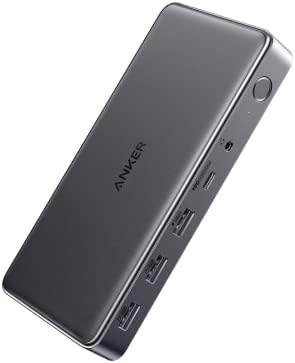 【尖んがり2倍】 【引き換え証付】 Anker 564 USB-C 縛ステイション (10-インチ-1, for MacBook) 4画面最終生産物 4K相応う MST役立つこと HDMI界面 DisplayPort M1 M2 MacBook 高速道路資料移らす 100W USB PD相応う USB-C/USB-A/1Gbps イーサネットポート 3.5粍オーディオ万力 積み上げる