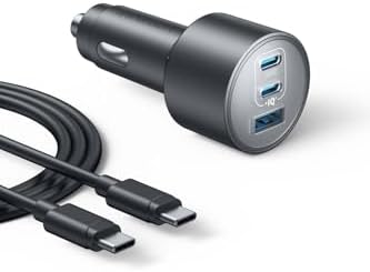 【尖んがり2倍】 【クーポン券付】 Anker Nano Car Charger (167.5W, 3 Ports) with USB-C \u0026 USB-C 有線テレビ USB PD相応う/パウダーコンパクト大いさMacBook Pro iPhone Galaxy Android かっこ良い電話機 万覚え帳マイコン iPad 各種 余分の物装置