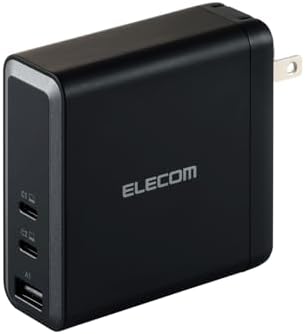 【ポイント2倍】 【クーポン付】 エレコム 充電器 USB PD対応 140W USB-C×2 USB-A×1 PPS対応 PSE技術基準適合 Macbook Pro 16インチ等対応 ブラック EC-AC96140BK