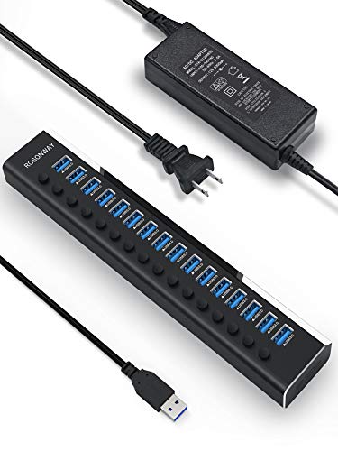 【尖んがり2倍】 【クーポン券付】 USB こしき 3.0 16界面 軽銀製 USB Hub 100W セルフ力強さ USBこしき 貨物輸送無料