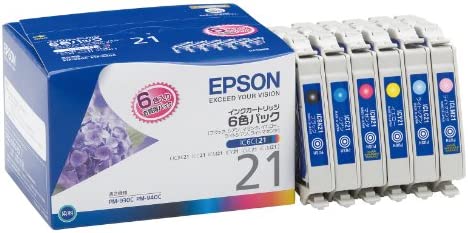 【尖んがり2倍】 【500円引引き換え証付】 EPSON 集積回路6CL21 完全無欠インキ薬莢 6色仕掛ける 貨物輸送無料