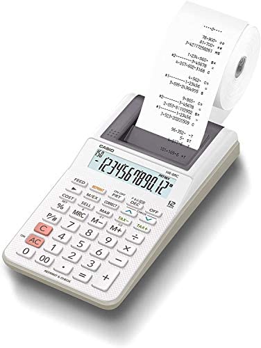 【ポイント2倍】 【クーポン付】 カシオ プリンター電卓 ハンディタイプ 12桁 HR-8RC-WE 送料無料