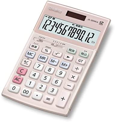 【ポイント2倍】 【クーポン付】 カシオ 本格実務電卓 12桁 検算機能 ジャストタイプ ピンク JS-20WKA-PK-N グリーン購入法適合 エコマーク認定 送料無料|モデラート ガジェットショップ