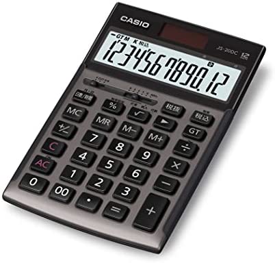 【ポイント2倍】 【クーポン付】 カシオ 本格実務電卓 12桁 日数＆時間計算 ジャストタイプ グレージュブラウン JS-20DC-GB-N グリーン購入法適合 送料無料