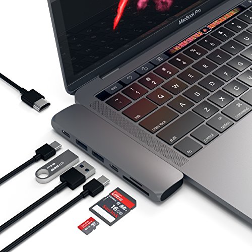 【ポイント2倍】 【クーポン付】 Satechi Type-C アルミニウム Proハブ (スペースグレイ) Macbook Pro 13/15インチ対応 送料無料|モデラート ガジェットショップ