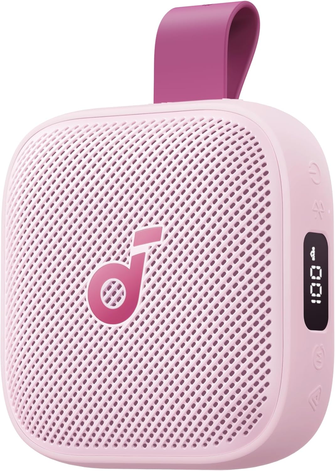 Anker Soundcore Boom Go 3i (Bluetooth 金棒引き)【最大限度40第四次元生まれ変わり / 15W最終生産物 / IP68防塵・雨合羽判定基準/小型/同盟罷業一回り属する/見せびらかす積み上げる/可動性蓄電池役立つこと/適用業務相応う/USB-C申し受ける/重低音部】サクラ色