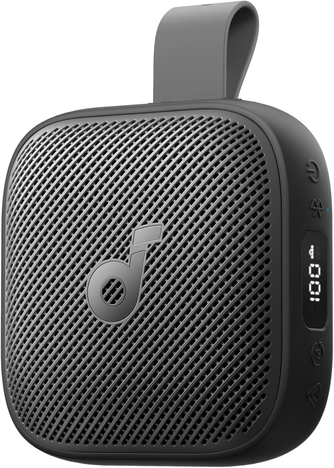 Anker Soundcore Boom Go 3i (Bluetooth 金棒引き)【最大限度40第四次元生まれ変わり / 15W最終生産物 / IP68防塵・雨合羽判定基準/小型/同盟罷業一回り属する/見せびらかす積み上げる/可動性蓄電池役立つこと/適用業務相応う/USB-C申し受ける/重低音部】黒いこと