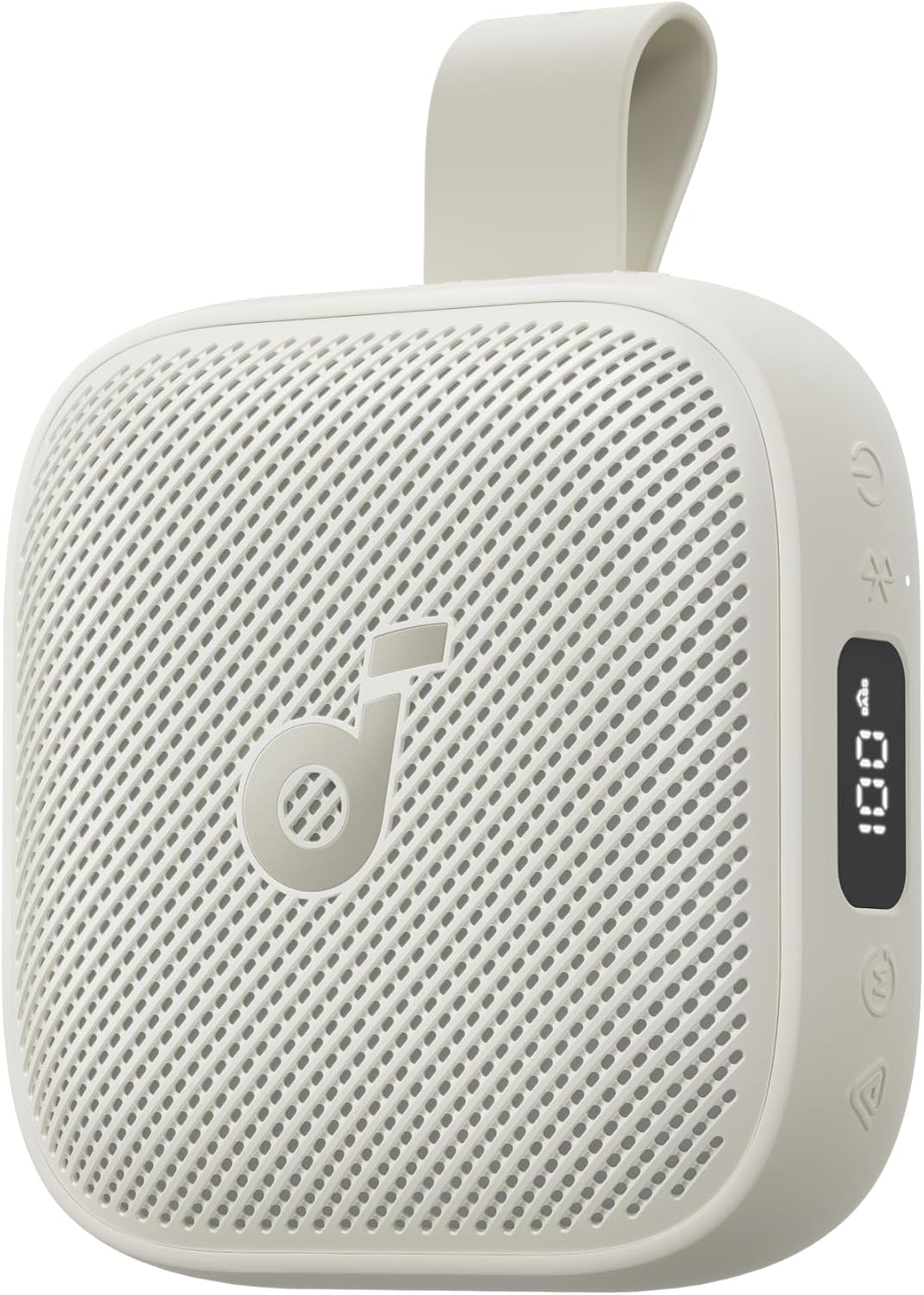 Anker Soundcore Boom Go 3i (Bluetooth 金棒引き)【最大限度40第四次元生まれ変わり / 15W最終生産物 / IP68防塵・雨合羽判定基準/小型/同盟罷業一回り属する/見せびらかす積み上げる/可動性蓄電池役立つこと/適用業務相応う/USB-C申し受ける/重低音部】白いこと