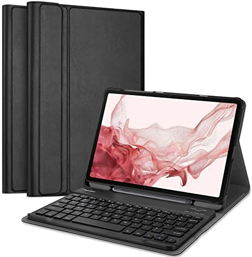 ProCase Galaxy Galaxy Tab S8 Tab S7 用キーボード付きケース ワイヤレス接続 磁気脱着