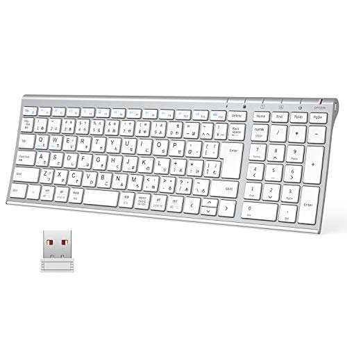 【ポイント2倍】 【クーポン付】 iClever キーボードワイヤレスキーボード JIS基準 日本語配列 超薄型 テンキー付き 無線 2.4G キーボード 送料無料