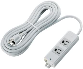 【ポイント2倍】 【クーポン付】 エレコム 電源タップ 抜け止め コンセント 2個口 3Pプラグ マグネット付き 5m グレー T-WRM3250LG/RS 送料無料