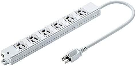 【ポイント2倍】 【クーポン付】 サンワサプライ 3P抜け止めタップ 6個口 裏面マグネット・通電ランプ付き 0.3m TAP-K6-03