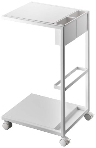 【尖んがり2倍】 【クーポン券付】 サイドテーブル手押し車 楼観 白いこと 約W27.5×D32×H55糎 楼観 tower キャスター付き添い人 マガジンラック 小入れもの 貨物輸送無料