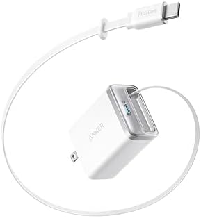 【ポイント2倍】 【クーポン付】 Nano Charger (35W, 巻取り式 USB-Cケーブル) ホワイト USB PD USB-C 急速充電器PSE技術基準適合iPhone 17シリーズ MacBook Air Galaxy Android