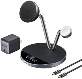 【ポイント2倍】 【クーポン付】 Prime Wireless Charging Station (3-in-1, MagGo, AirCool, Dock Stand) ブラック 2 25W対応 マグネット式 3-in-1 ワイヤレス充電ステーション/ の商品写真