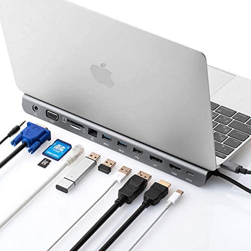 【ポイント2倍】 【500円引クーポン付】 サンワ USB Type Cドッキングステーション 11in1 PD100W / USB×3 / 送料無料