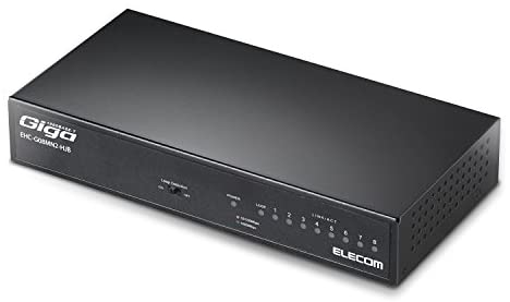 【ポイント2倍】 【クーポン付】 エレコム スイッチングハブ ギガビット 8ポート 金属筐体 マグネット付 電源内蔵 ブラック EHC-G08MN2-HJB 送料無料