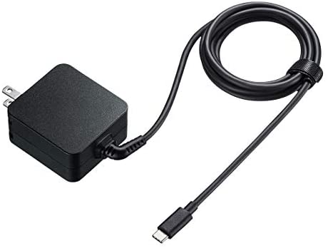 【ポイント2倍】 【クーポン付】 サンワサプライ USB Power Delivery対応AC充電器(PD65W) Type-Cケーブル一体型 ACA-PD76BK 送料無料｜モデラート ガジェットショップ