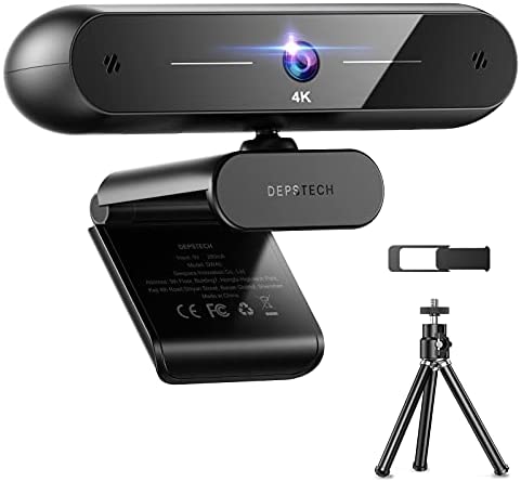WEBカメラ 4K 自動フォーカス アップグレード三脚付き 800万画素 デュアルマイク内蔵 DEPSTECH ウェブカメラ