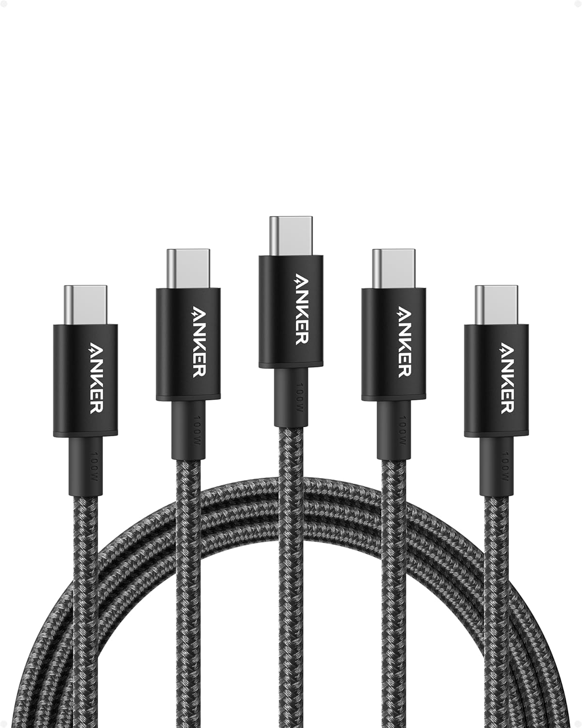 【尖んがり2倍】 【500円引クーポン券付】 Anker USB C申し受ける有線テレビ (6フート 100W 5容器に並べる) USB 2.0 Type C 弾丸道路申し受ける有線テレビ iPhone 15 / 15Pro / 15Plus / 15ProMax MacBook Pro 2020 iPad Pro 2020 iPad Air 4 Samsung Galaxy S23+/S23 Ultra用 貨物輸送無料