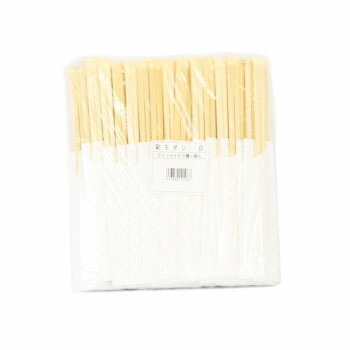 送料無料 業務用 袋入り箸 彩モダン 白 竹21cm 天削箸 1ケース 100膳×30袋 3000本