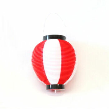 楽天市場】ポリ提灯中 赤／白 お祭り ちょうちん 飾り 屋台 業務用
