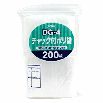 楽天市場】ＪＧ-４ チャック付ポリ袋 透明 １００枚入 チャック付き 袋