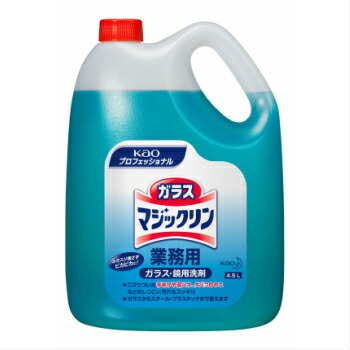 ガラスマジックリン ４．５Ｌ ４本入 名取り草 お役目用 詰め替え用 住みか用中性洗剤 ＫＡＯ 専門的