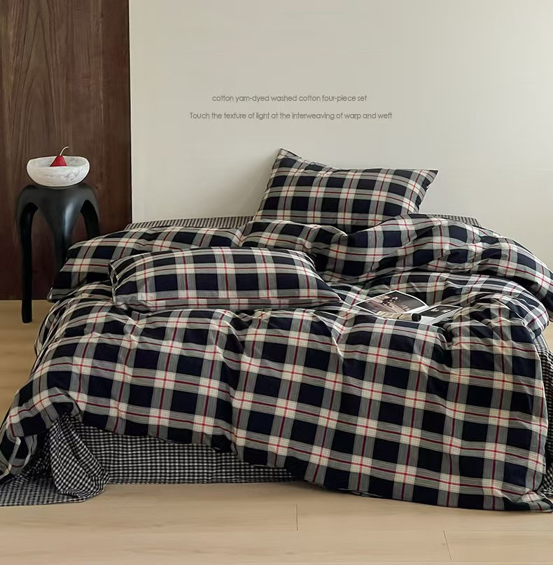 布団カバー チェック 3点セット 寝具カバーセット シングル 寝具 春夏 4点セット 綿 可愛い布団カバー セミダブル 掛け布団カバー あったか 掛けカバー 掛けふとんカバー 掛カバー 毛布カバー シーツ ボックスシーツ オールシーズン オシャレ 北欧 シーツセット