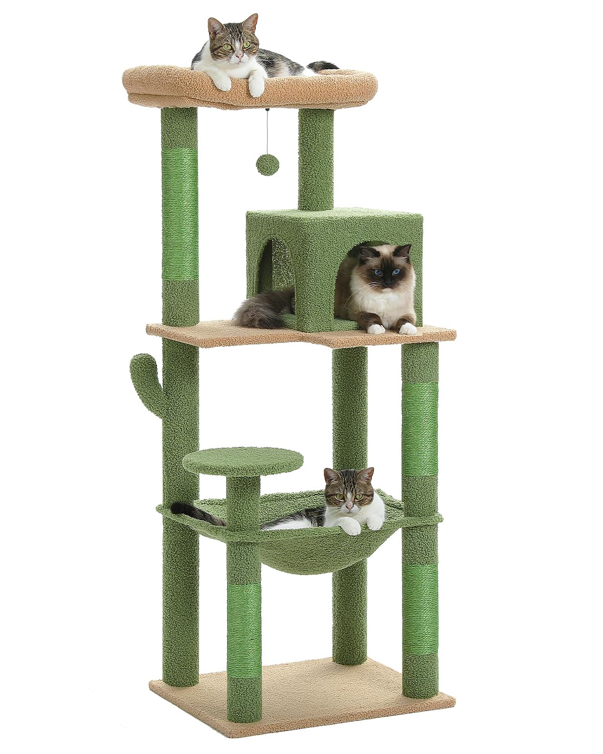 【送料無料】PETEPELA(ぺテぺラ) キャットタワー スリム コンパクト 大型猫 猫タワー 据え置き置き型 省スペース ハンモック 見晴台 人｜modern