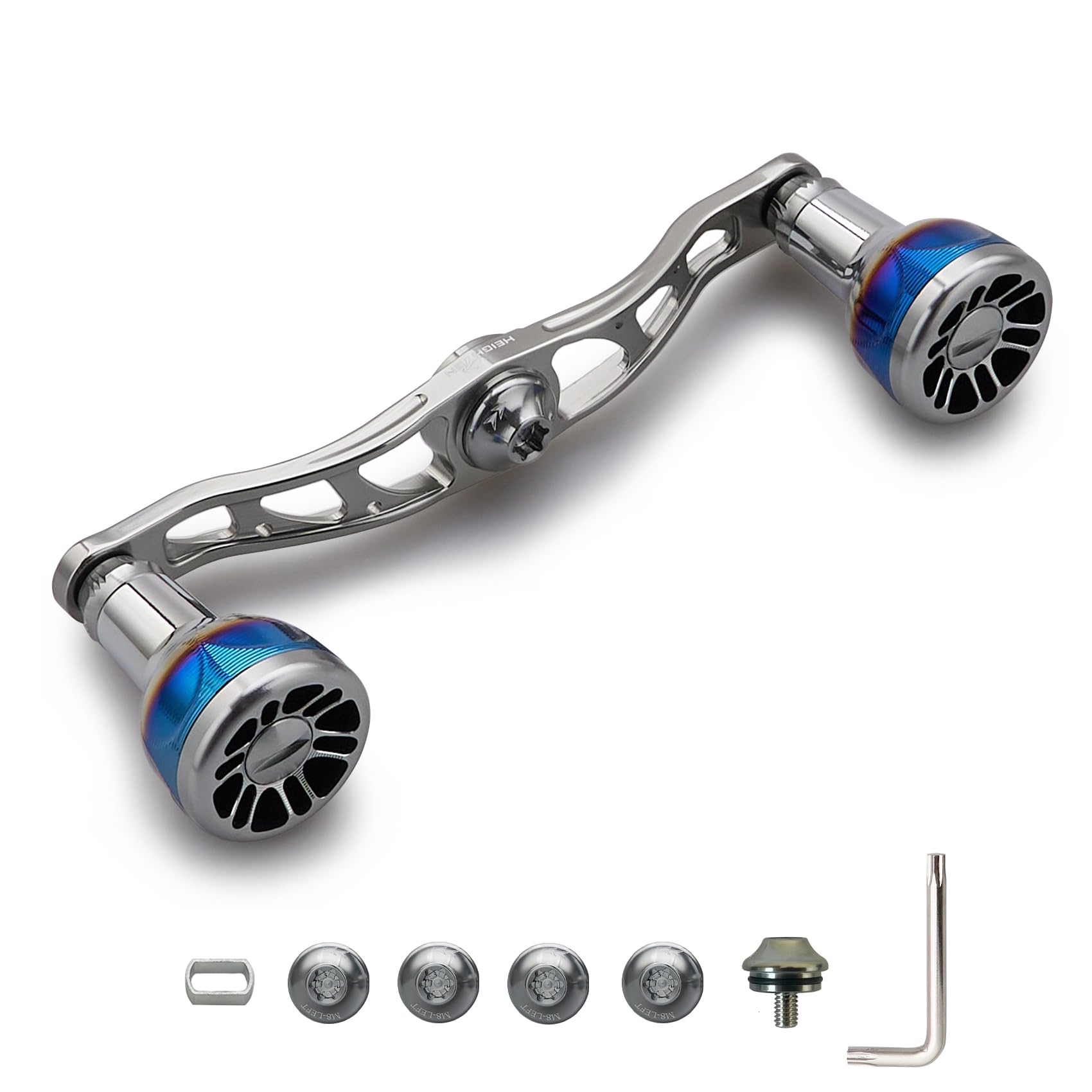 【送料無料】HEIGHTEN V2.0 105/115mm ベイト リール ハンドル 航空アルミ製 シマノ ダイワ アブガルシア 通用 Engn series (ガンメタル｜modern