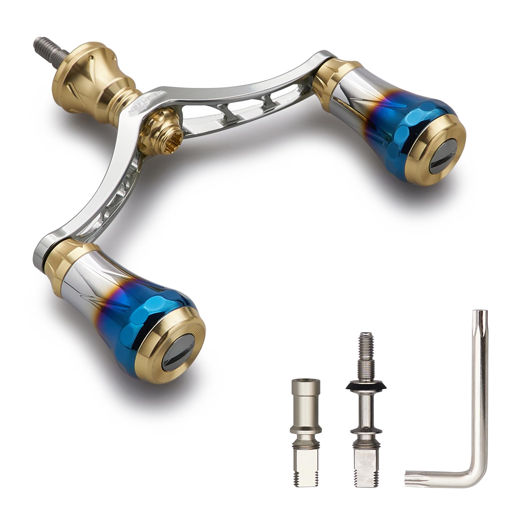 【送料無料】HEIGHTEN V4.0 80/98mm リール ハンドル 航空アルミ製 シマノ ダイワ 通用 スピニングリール 用 Arch Aurora｜modern