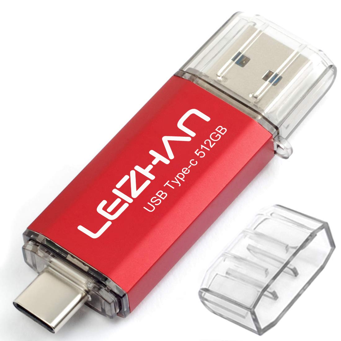 【送料無料】LEIZHAN TYPE-C USBメモリー?フラッシュドライブ 512G USB 3.0対応 高速転送OTG、スマホ?PC用、容量不足解消、マイクロペン｜modern