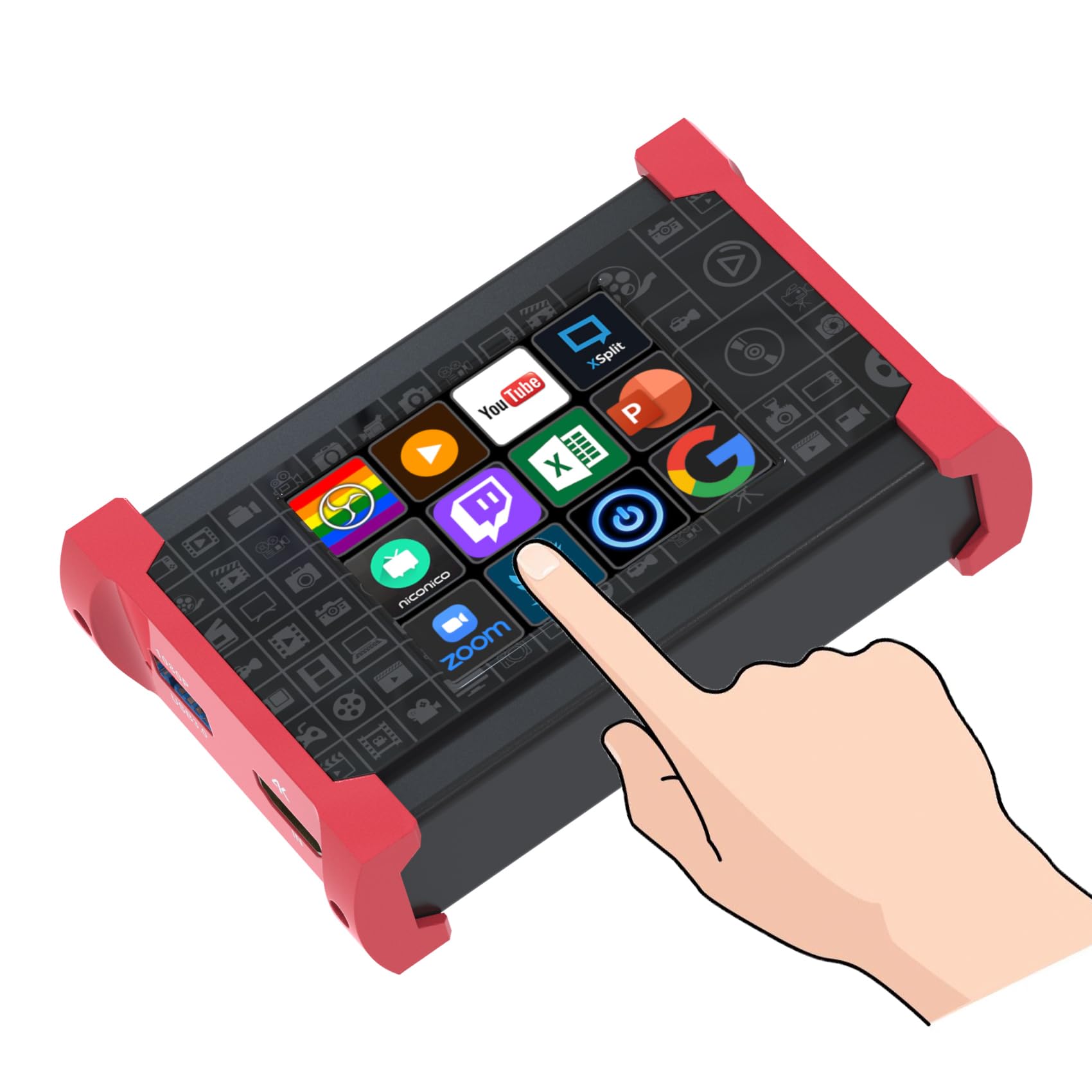 【送料無料】【2024最新強化版】TreasLin ビデオキャプチャーボード、Stream Dock タッチスクリーンスタジオコントローラ付き、OBS、Twi|modern