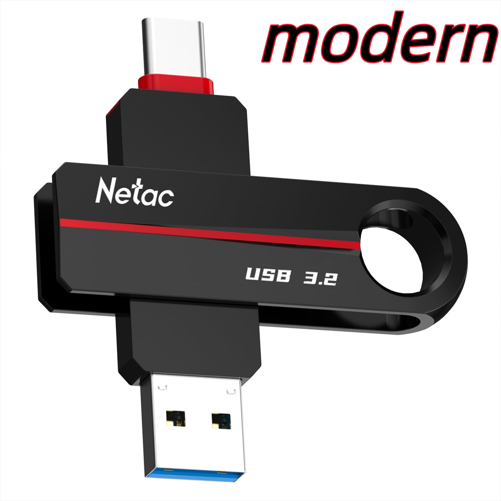 【送料無料】 USBメモリ 256GB USB3.2 Gen1 最大150MB/s Type-C&USB-A対応 5年 | 360&deg;回転式 亜鉛合金製 USB フラッシュドライブ スマ｜modern