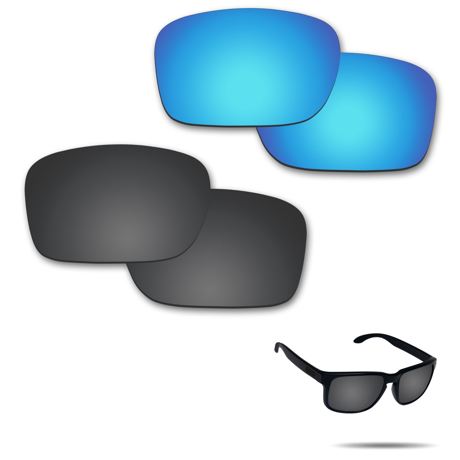 【送料無料】【2 pairs packed】Fiskr 剥がれ防止 Oakley Holbrook交換レンズ ホルブルック 偏光レンズ｜modern