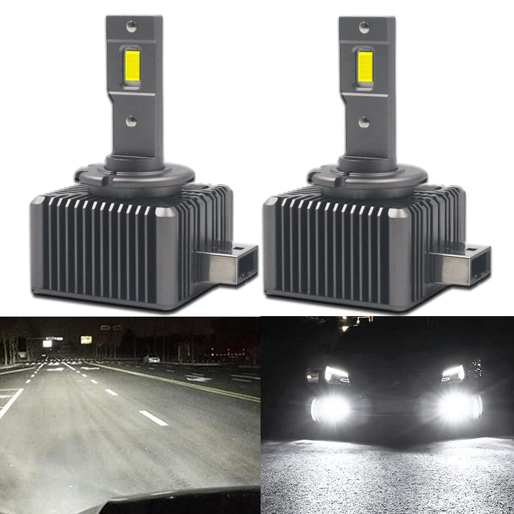 【送料無料】D8S LED ヘッドライトバルブ 爆光 純正交換用 LED化 D8S/D8R兼用 キャンセラー内蔵 加工無し 光軸調整 静音冷却ファン 車検｜modern