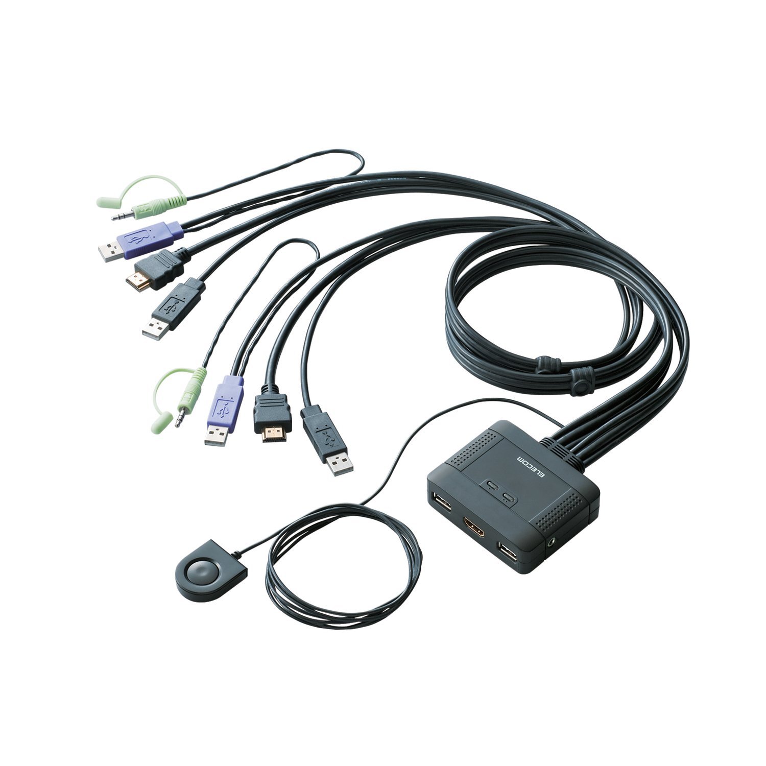 【送料無料】 KVMスイッチ hdmi usb 切替器 スピーカー 手元スイッチ 2台 KVM-HDHDU2｜modern