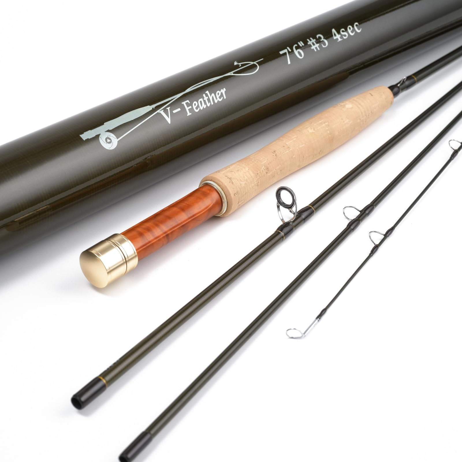 【送料無料】M MAXIMUMCATCH Maxcatch V-feather ミディアムファースト 渓流フライロッド 4ピース トラウト フライフィッシングロッドIM｜modern