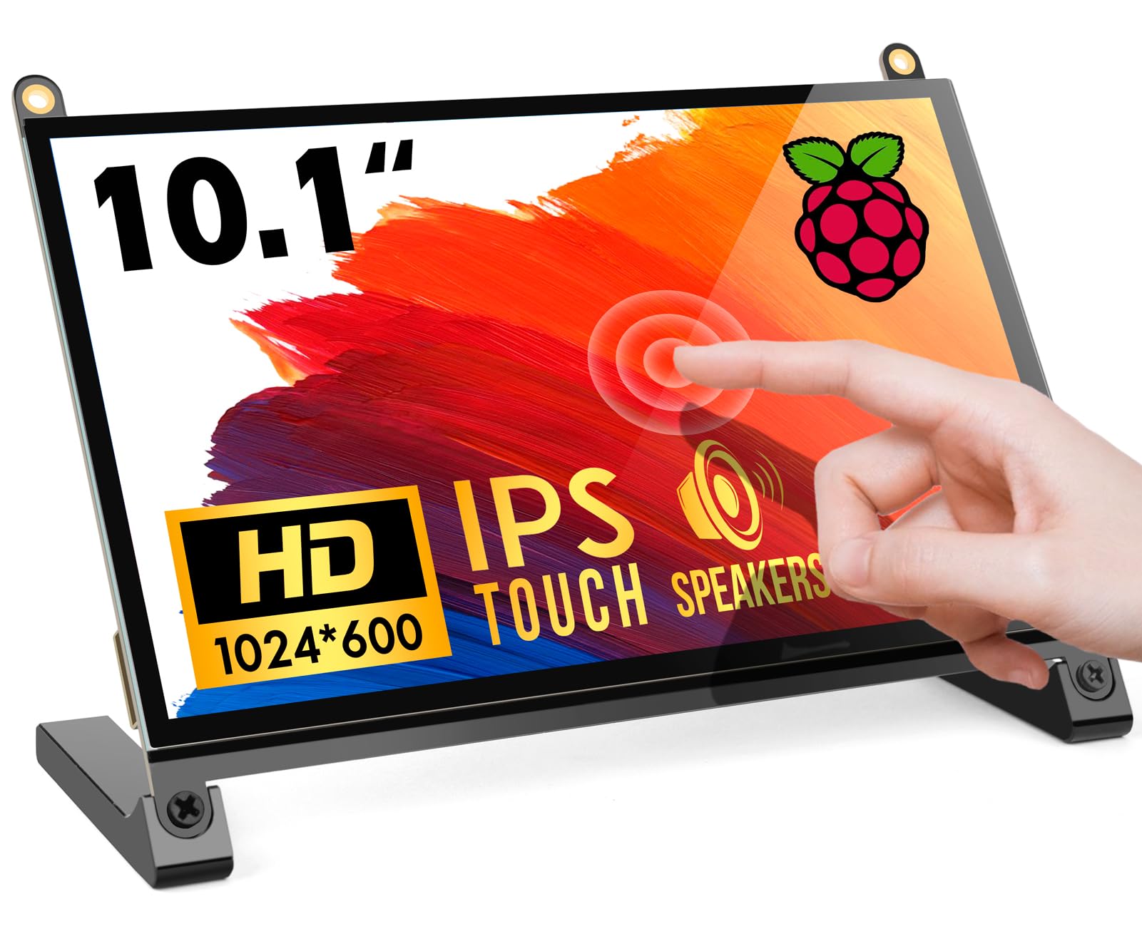 【送料無料】ROADOM 10インチ Raspberry Pi用タッチモニター IPS 1024X600 タッチスクリーン 小型モニター スピーカー内蔵 Raspberry Pi｜modern