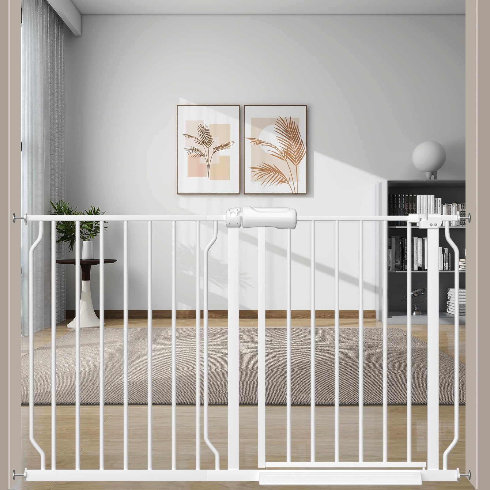 【送料無料】(Fairy Baby) ベビーゲート 取付幅122-134cm 高さ78cm 階段上 突っ張り式 オートクローズ機能 扉開閉式 赤ちゃん ゲート バ|modern